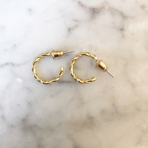 Assorted Mini Gold Hoop Earrings Set - Picture 13 of 13